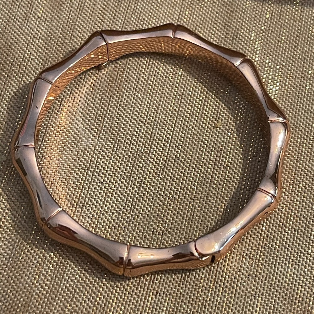 Rose gold rustic cuff